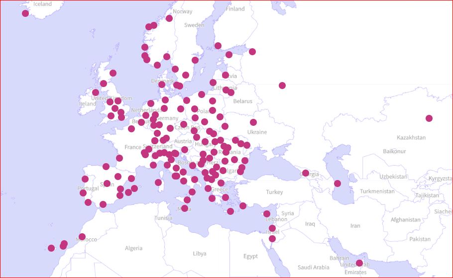 Map of Wizz Air destinations